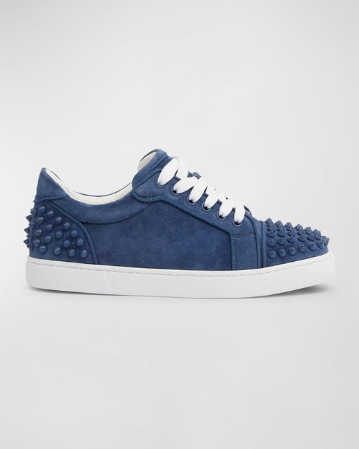 Blue spike louboutin hot sale