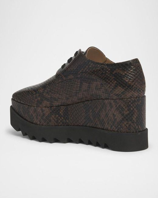 Stella McCartney Black Elyse Snake Platform Loafers