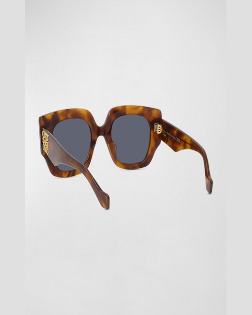 Loewe Brown Anagram Acetate Square Sunglasses