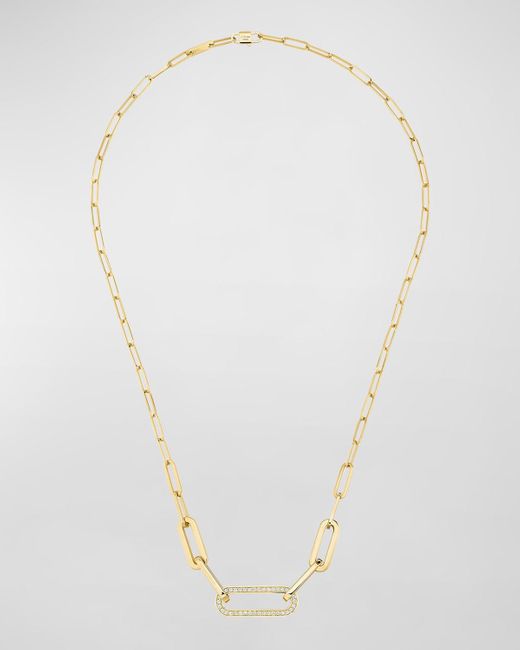 Dinh Van White Yellow Gold Maillon Diamond-link Necklace