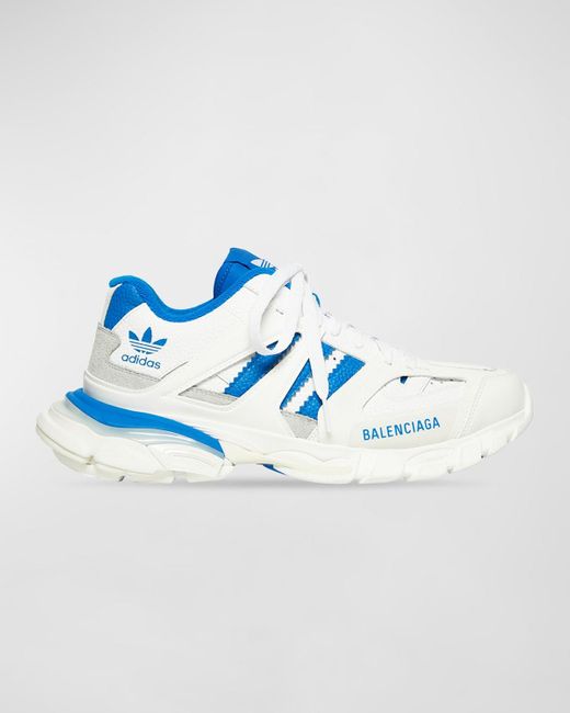 Balenciaga X Adidas Track Forum Low Top Sneakers in Blue for Men | Lyst