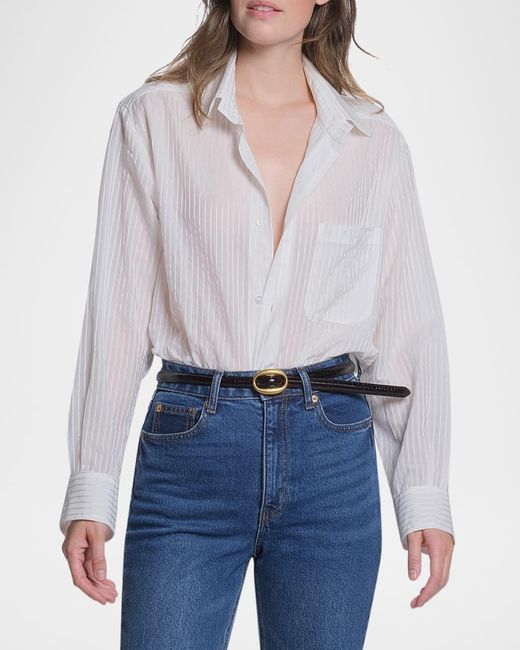 CISSA White The Button-Front Shirt