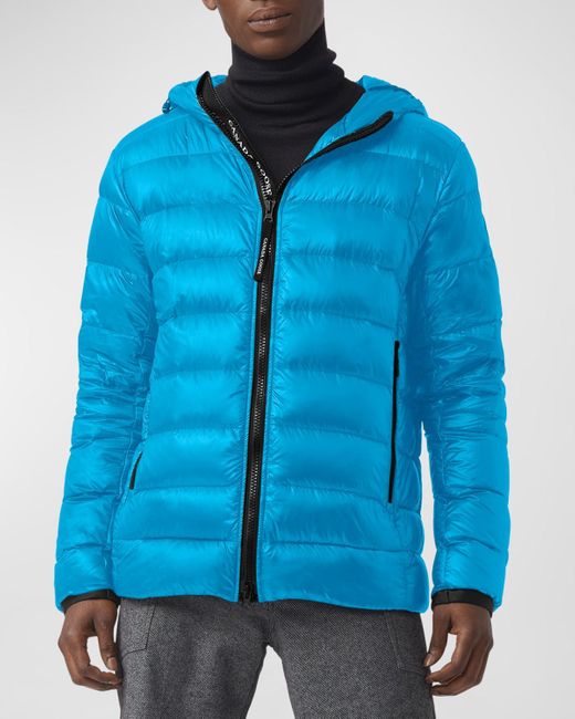 Canada Goose Blue Crofton Quilted Hooded Jacket for men