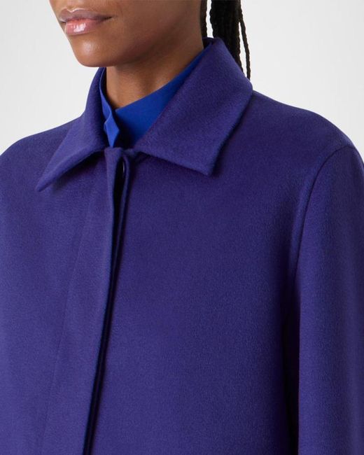Akris Blue Laars Cashmere Long Jacket