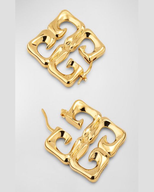 Givenchy Metallic 4G Liquid Earrings
