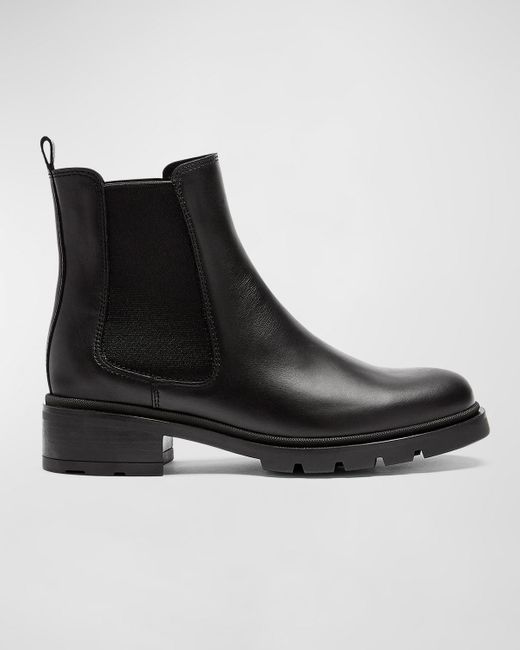 La Canadienne Black Sorento Leather Chelsea Ankle Boots