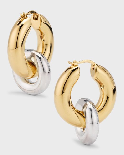 Jil Sander Metallic Two-tone Hoop Earrings