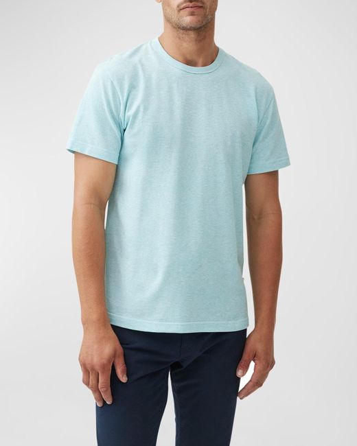 Rodd & Gunn Blue Fairfield Turkish Cotton And Linen Melange T-Shirt for men