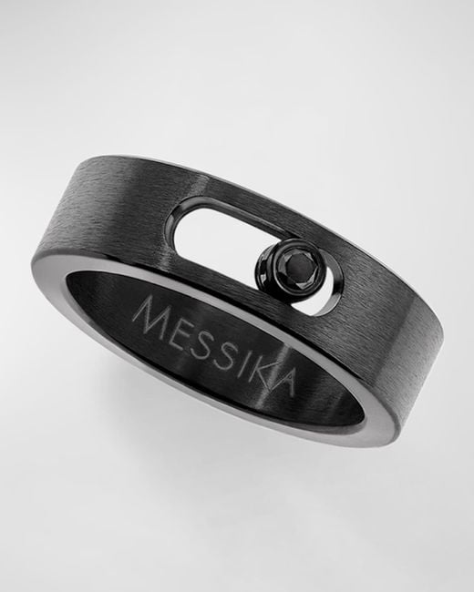 Messika Black Move Titanium Diamond Ring for men