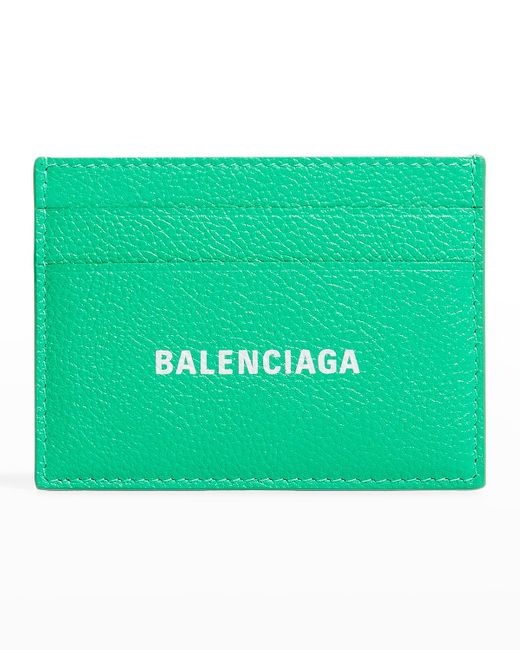 Balenciaga Green Calfskin Cash Card Holder for men