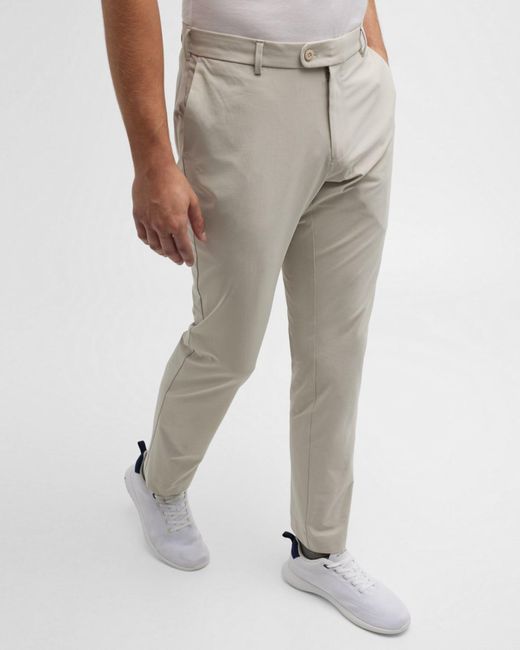Peter Millar Gray Surge Performance Stretch Trousers for men