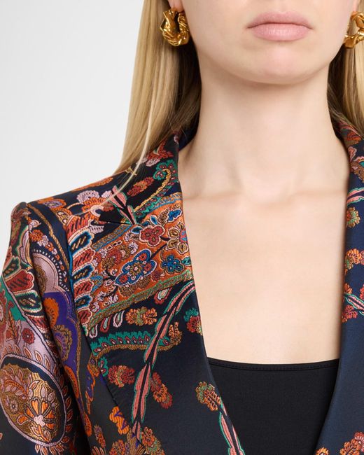 Etro Multicolor Paisley Silk Brocade Jacket