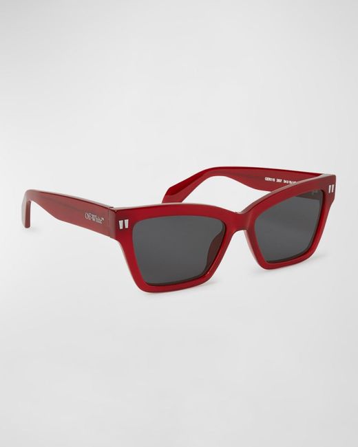 Off-White c/o Virgil Abloh Red Cincinnati Acetate Cat-eye Sunglasses