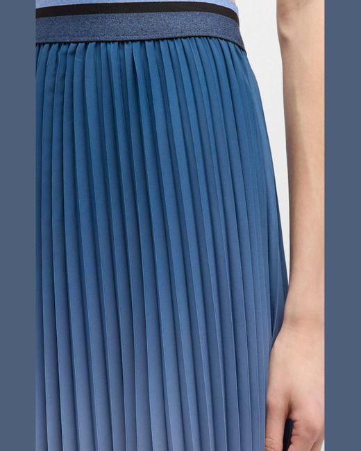 Le Superbe Blue Pleated Ombre Skirt