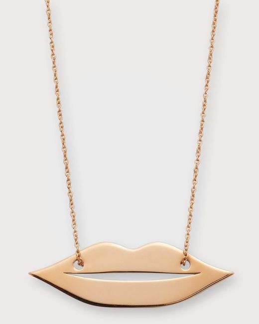 Ginette NY Natural French Kiss Rose Gold Necklace