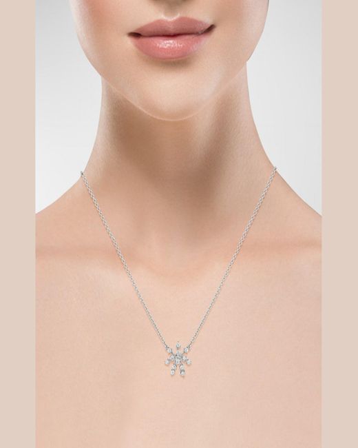 Hueb White 18K Luminous Diamond Pendant Necklace, 16"