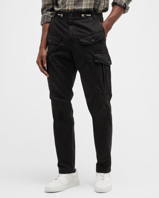 DIESEL P-joffe Twill Cargo Trousers in Black for Men | Lyst