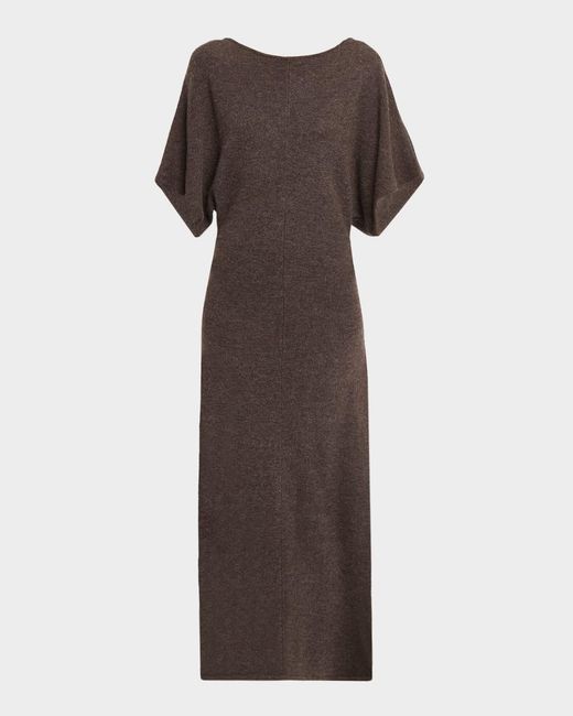staud brown sweater dress STAUD, Shoko Sweater Cardigan Dress in Black Tan, Size XL
