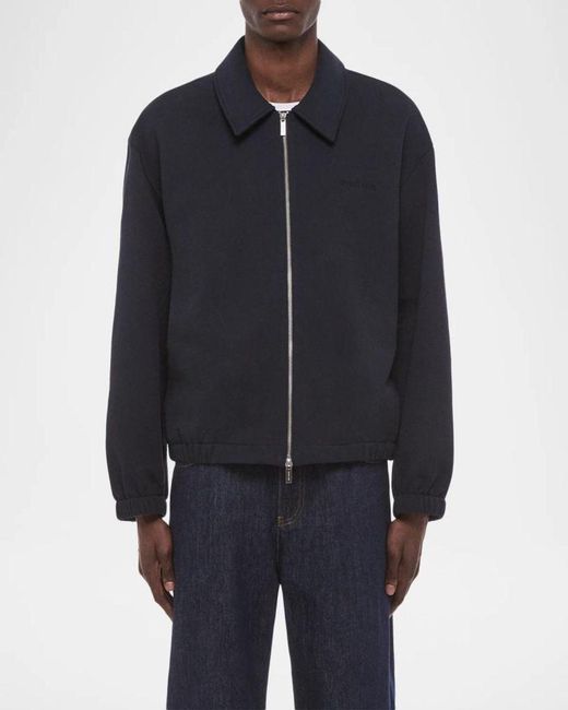 Helmut Lang Blue Apos;S Logo Cotton Jacket for men