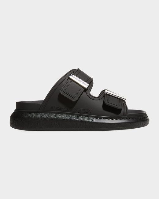 Alexander McQueen Black Hybrid Slide Sandals