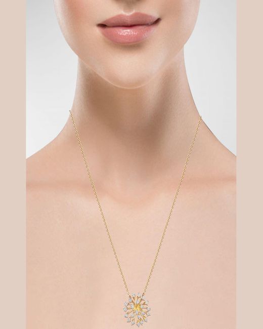 Hueb Metallic 18k Luminous Gold Diamond Pendant Necklace, 18"