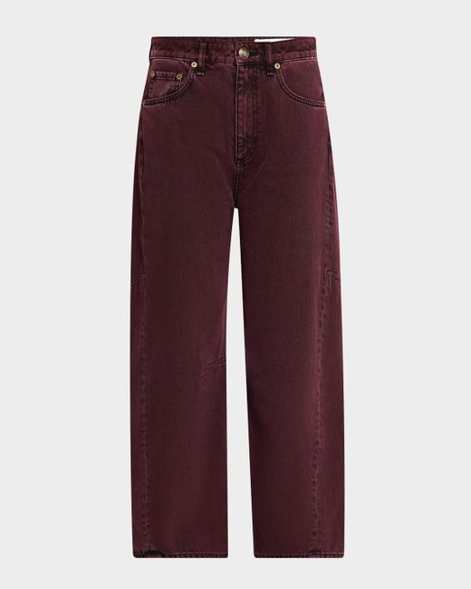 Rag & Bone Red Charlie High-Rise Barrel Jeans