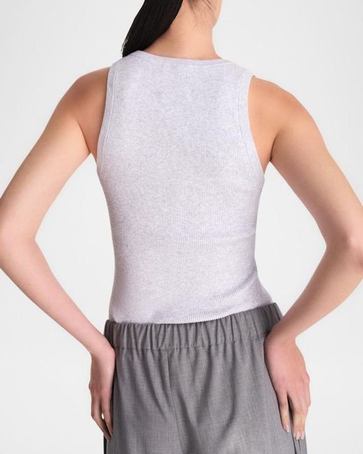 Twp Gray Ribbed Wool Tank Top