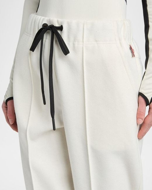 Moncler White Knit Drawstring Sweatpants