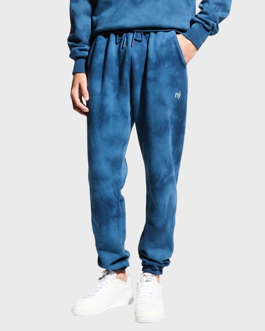 NANA JUDY Blue Authentic Logo Fleece Track Pants for men