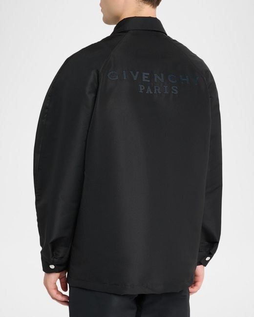 Givenchy Black Apos;S Logo Coach Jacket for men