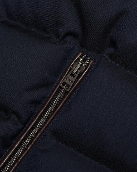 Herno Blue Apos;S Wool Blend Puffer Jacket for men