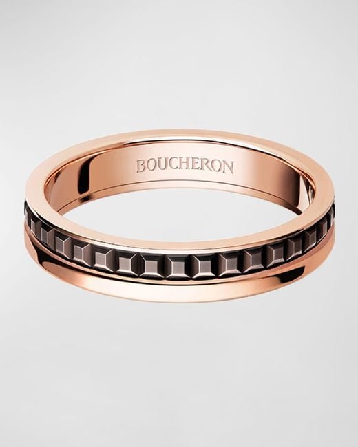 Boucheron Multicolor Quatre 18K & Pvd Band Ring for men