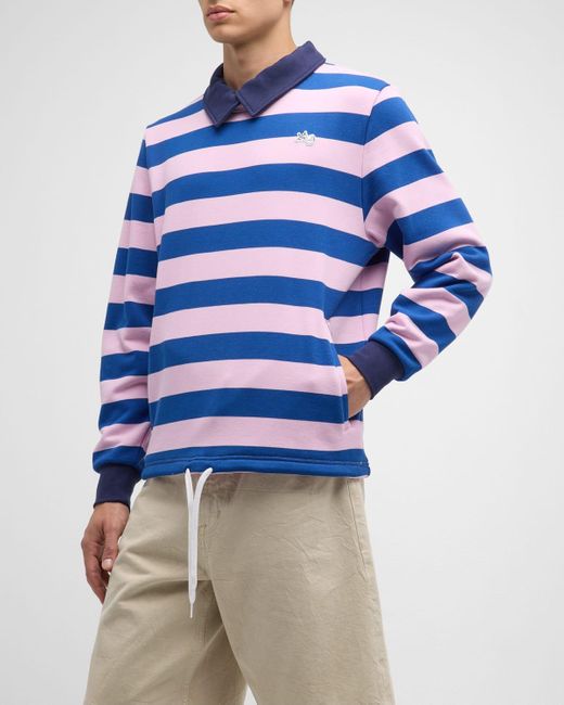 PUMA X Noah Striped Polo Shirt in Blue for Men | Lyst