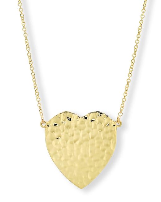 Jennifer Meyer Metallic 18k Hammered Heart Necklace