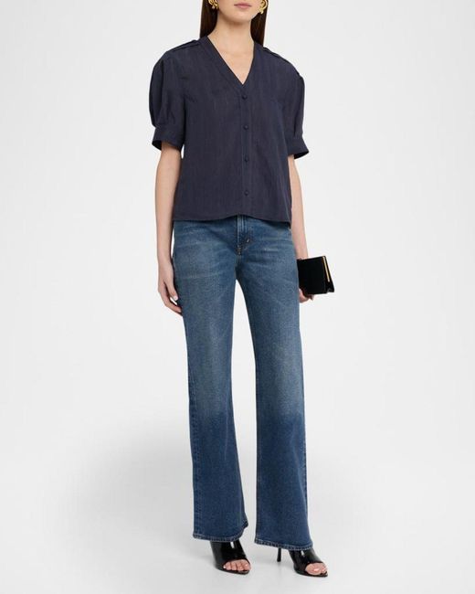 Rag & Bone Blue Taylor Button-Down Shirt