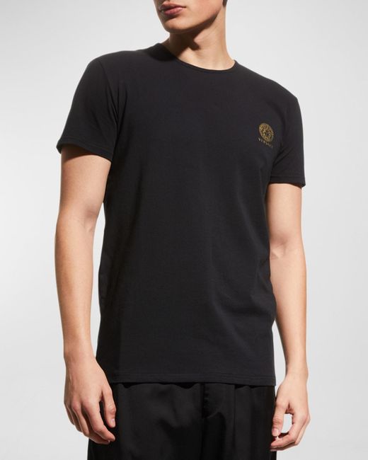 Versace Black Medusa Logo Crewneck T-shirt for men