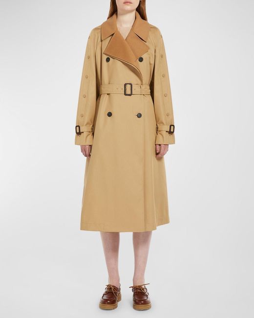 Weekend by Maxmara Natural Daphne Belted Double-Breasted Trench Coat
