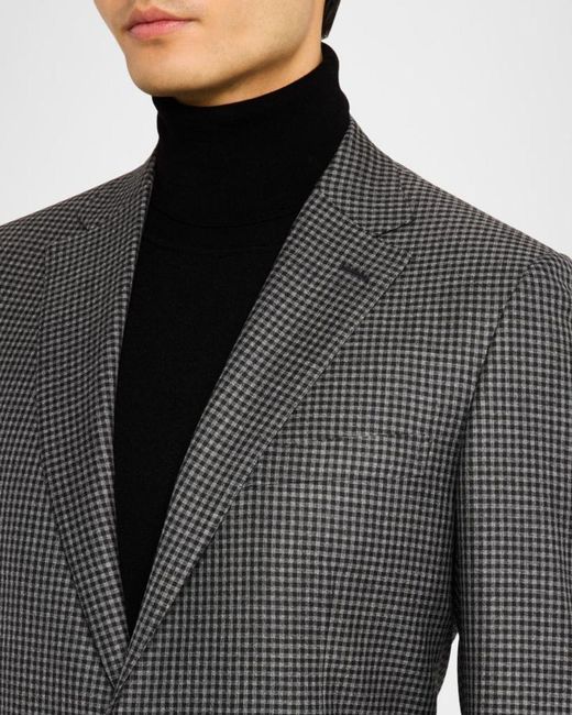 Brioni Gray Apos;S Wool Check Suit for men