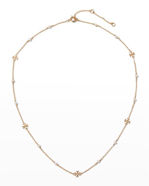 Tory Burch Natural Kira Pearl Delicate Necklace