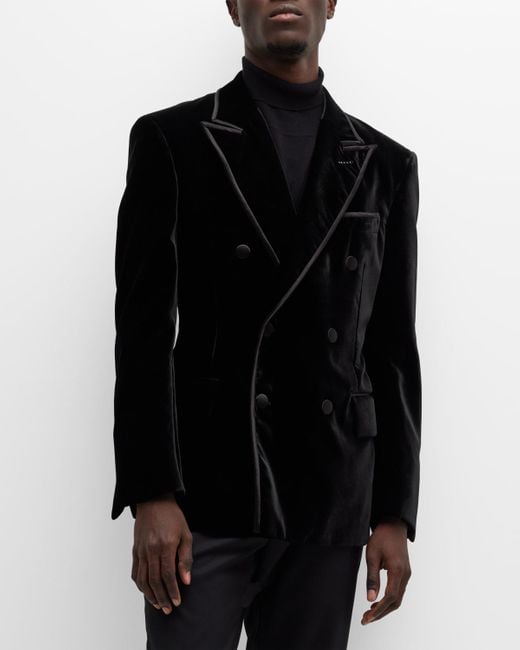 Tom Ford Fluid Velvet Doublebreasted Dinner Jacket in Black for Men Lyst