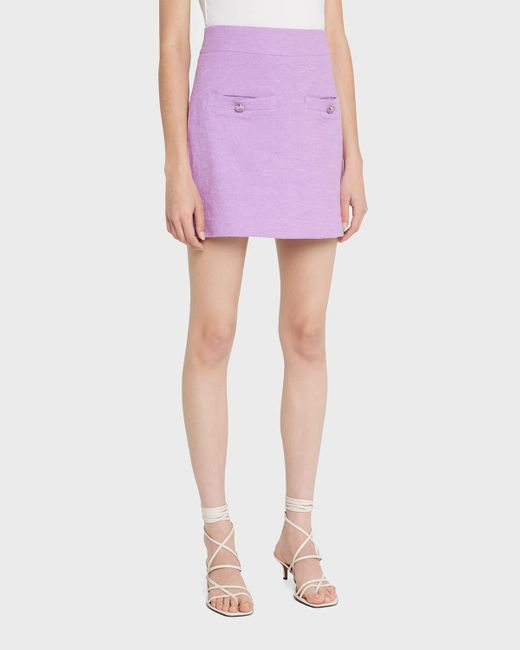 Veronica Beard Emar Mini Skirt in Pink | Lyst