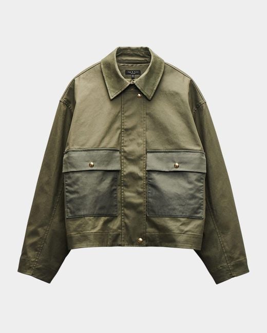 Rag & Bone Green Nonie Cotton Twill Jacket