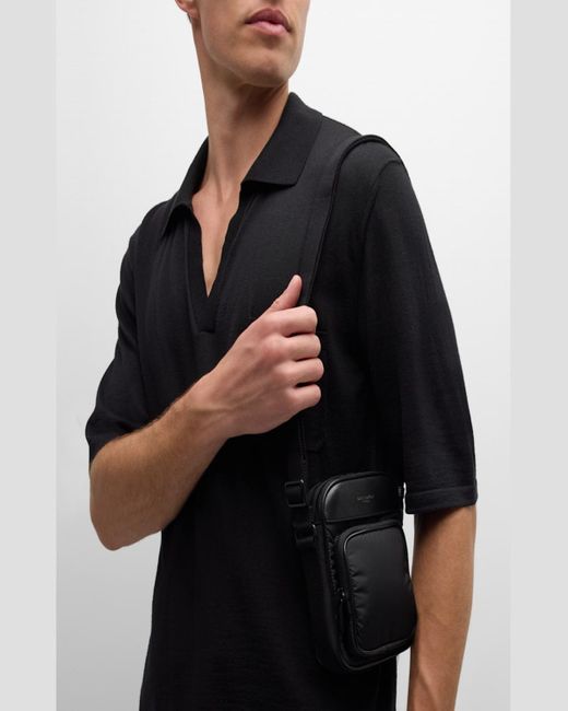 Saint Laurent Black City Mini Crossbody Bag for men