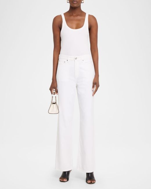 Rag & Bone White The Essential Ribbed Tank Top