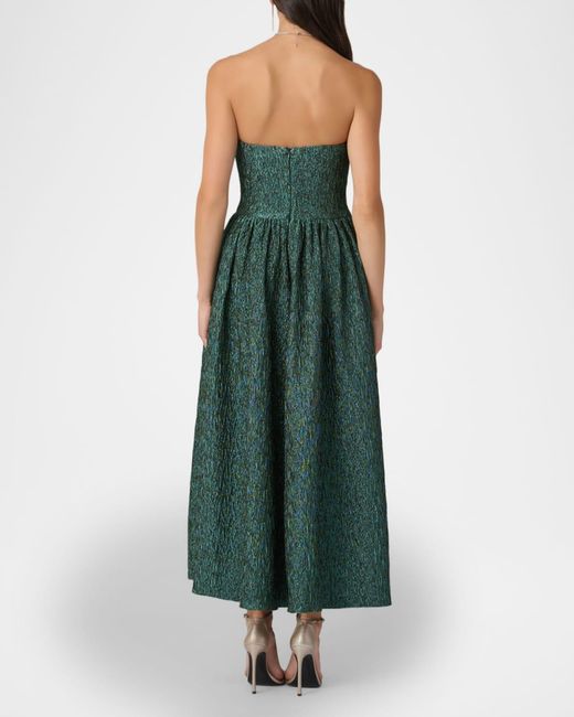 strapless cheetah print dress Ava Presley 42343 Strapless High Low Leopard Gown