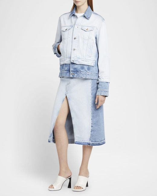 Stella McCartney Blue Mixed Denim Jacket