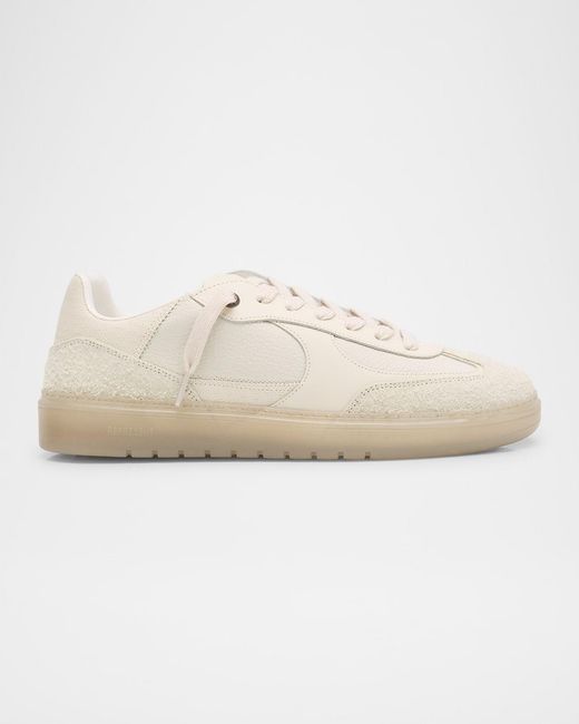 Represent White Virtus Mixed-Leather Sneakers for men