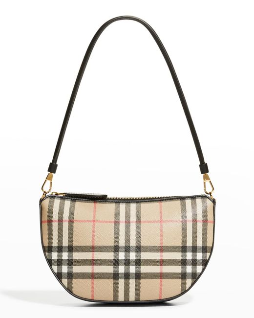 Burberry Olympia Check Pouch Shoulder Bag in Metallic Lyst
