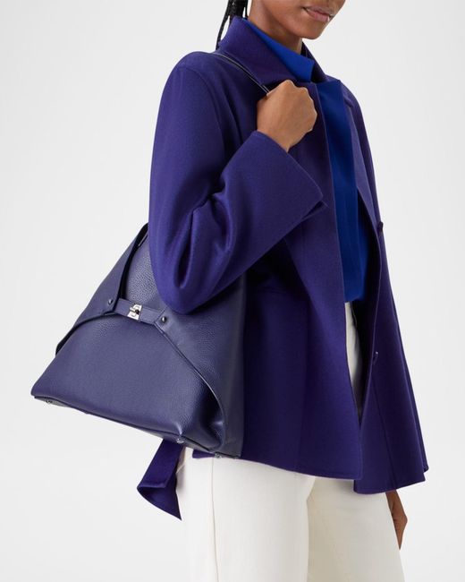 Akris Blue Laars Cashmere Long Jacket