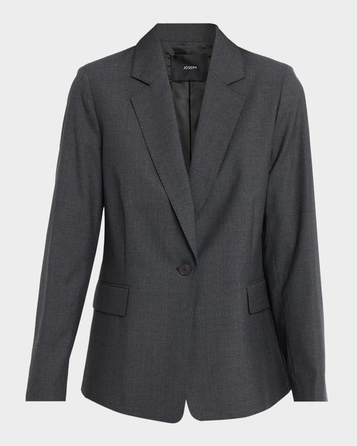 Joseph Black Marty Single-Button Wool Jacket